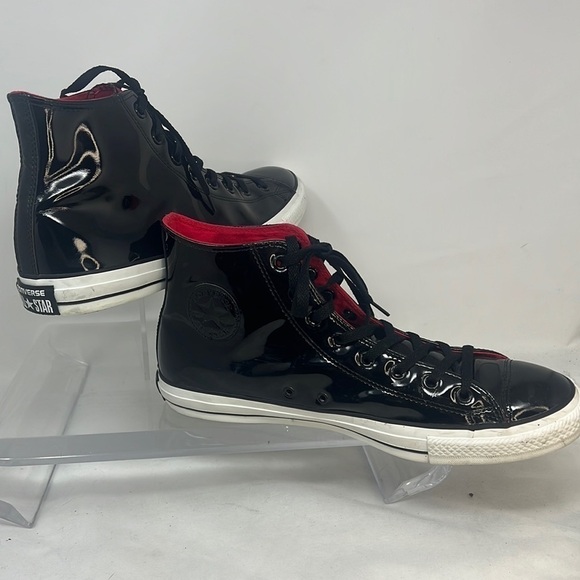 CONVERSE ALL STAR Sz 13 Mens Patent Leather Chuck Taylor Hightops Athletic Shoes - Picture 1 of 11